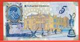 United Kingdom England Royal Bank of Scotland 5 Pounds Pfund Sterling Comemmorative 2004 250-jähriges Bestehen des St. Andrews Royal & Ancient Golf Club Kassenfrisch