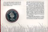 Falkland-Inseln 50 Pence Silbermünze 1987 25 Jahre WWF - Königspinguin PP in Kapsel im Folder mit Zertifikaten