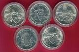 5 x 1000 Lire Lot Silbermünzen 1974/75/82/84/92 Lot - Vatikan vz-st in Kapseln