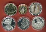 Australien, Frankreich, GB, Kanada, Russland & USA 6 Silbermünzen Set 2005 The Allied Forces Silver Proof 6 Coin Collection PP in Kapsel m. Zertifikat, Box & Karton