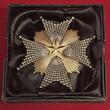 Schweden Sweden Bruststern Großkreuz mit Gold Inlay 14 Kt (geprüft o.J. Order of the polar star Polarstern Orden Nordstern Sonderform mit Gold 14K ? gut erhalten getragen