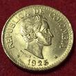Kolumbien Colombia 5 Pesos 1925 "MFDFLLIN" Small head bust of Simon Bolivar facing right Numista 14 % Spanish 5 fast Bankfrisch Rand Prägebedingt