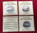 Malawi 4 x 5 Kwacha Kupfer versilbert 2009 Battleships of World War II - Schlachtschiffe des Zweiten Weltkriegs Prfr. Farbmünzen mit Box & Zertifikaten
