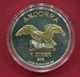 1 Diner Silbermünze 2013 Bull & Bear Investment - Andorra Eagle (1 oz, selten/rar) Polierte Platte in Kapsel, Zertifikat, Box & Karton; OVP