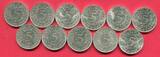 BRD, Deutschland 11 * 5 Mark Silbermünzen 1966-1973 Silberadler-Lot 11 Münzen Lot, bitte Bild ansehen