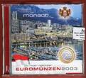 Monaco 3,80 Euro und Silbermedaille 1 Unze Die neuen nationalen Euromünzen 2003 10 Cent - 2 Euro mit CD Hülle Kursmünzen bankfrisch
