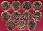 Golden State Mint 11 x 1 AVDP Unze Kupfer diverse Jahre Kupfermedaillen-Lot mit USA-Motiven Prägefrisch in Kapseln