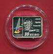 Frankreich 10 Euro Vierecksilbermünze 2010 Liberté - Égalité - Fraternité (m. Farbapplikation) Polierte Platte in Kapsel, Zertifikat & Box