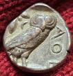 Attika / Athen Tetradrachme ca. 480 bis 400 v. sehr schön, kleine Punze, Prüfhieb Rand