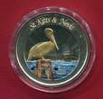 St. Kitts & Nevis 2 XC-Dollars Silbermünze 2019 Bull & Bear Investment - Pelikan / Pelican (1 oz, m. Farb- und Goldapplikation) Polierte Platte in Kapsel, Zertifikat & Box; OVP