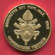 Vatikan Vatican KMS 1 cent - 2 Euro mit 1 Unze Gold 2010 MMX Papst Benedikt Benedict XVI. mit Caravaggio Goldmedaille Auflage nur 300 RAR Polierte Platte OVP