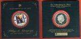 Cook-Inseln, Cook Islands 20 Dollars Silbermünze - 3 Unzen Silber 2014 Masterpieces of Art - Die Verkündigung an Maria von Philippe de Champaigne Polierte Platte mit Kapsel und Box