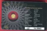 Ruanda 10 FRW Minigoldmünze 2022 Jahr des Tigers (1/200 oz) prägefrisch in Coincard