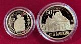 20 und 50 Euro Goldmünzen 2017 Vatikan 20 und 50 Euro Gold Satz PP - Papst Franziskus - Pope Francis Polierte Platte OVP mit Originalverpackung