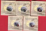 Europa 10 x 2 Euro vergoldet + Farbauflage 2 Euro Set - Historische Segelschiffe und Lokomotiven Bankfrisch in Kapseln und Zertifikate
