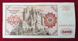 BRD,Deutsche Bundesbank 500 DM Deutsche Mark 1960 Burg Eltz / Männerportrait Serie V stark gebraucht (bitte Bilder ansehen)
