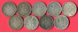 Bayern, Hamburg, Preußen, Sachsen, Württemberg 9 x 3 Mark Silbermünzen 1909 - 1914 Kaiserreich Lot 9 Typen Lot, bitte Bild ansehen