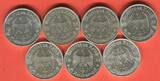 Germany Deutschland 1933 -1945 7 x 5 Mark Reichsmark 1934 Konvolut Garnisonkirche Potsdam selten in diesen Erhaltungen im Durchschnitt vz, überdurchschnittlich gut erhalten