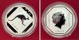 Australien 1 Dollar Silbermünze 2013 Road Sign Känguru - 1 Oz Silber - Kangaroo Frosted Uncirculated (Stempelglanz) mit Box, Umkarton & Zertifikat