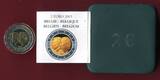Belgien, Belgium, Belgie 2 Euro Gedenkmünze 2005 Henri von Luxemburg und König Albert II.- Wirtschaftsvertrag Polierte Platte mit Kapsel, Box & Zert.