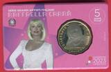 5 Euro Cu/Ni Gedenkmünze 2023 Raffaella Carra - Italienische Künstlerin Polierte Platte in Coincard/Minifolder