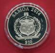 Samoa 10 Dollars Silbermünze 2014 25 Jahre Mauerfall Polierte Platte in Kapsel mit Zertifikat & Box