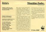 Jersey 2 Pfund Silbermünze 1987 25 Jahre WWF - Mauritius-Taube - Pink Pigeon PP in Kapsel im Folder mit Zertifikaten