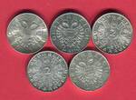 Österreich Austria 5 x 2 Schilling 1931-1937 Kompletter Satz 10 Münzen im Durchschnitt vz-prfr