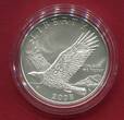 USA 1 Dollar Silbermünze 2008 United States Mint Bald Eagle Stempelglanz in Kapsel, Zertifikat, Box & Umkarton; OVP