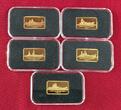 Samoa 5 x 100 Tala Münzbarren Gold 2011 5 x 5 Gramm Goldbarren - Famous Battleships - Berühmte Schlachtschiffe Polierte Platte mit Zertifikaten & Holzbox