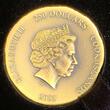 Cook Islands Inseln 250 Dollars 1 Ounce Gold Unze 2022 Pegasos Elisabeth II. Unusual Worldcoin Antique finish hohes Relieff mit OVP unn Zertifikat