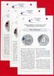 China 3 x 10 Yuan Silbermünze mit Farbapplikation 2008 Olympische Spiele Peking - Behai-Park - Das Hofhaus - Chinesische Mauer Polierte Platte in Kapsel mit Zertifikaten
