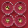 Salomon-Inseln 4 x 10 Dollars Gold 2017 Smart Collection - Britannia 1987 - 2017 Polierte Platte in Kapseln, Zertifikat & Box, OVP