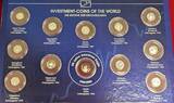 Malawi 12 x 5 Kwacha Silbermünzen je 1/25 Unze 2006 Set Investment Coins of the World - 20 Jahre American Eagle Polierte Platte mit Kapseln und Sammelmappe