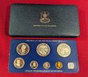 Philippinen 1 Sentimo bis 50 Pisos KMS 1977 Kursmünzensatz - Proof Coinage of the Philippines Polerte Platte mit Box & Zertifikat
