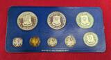 Philippinen 1 Sentimo bis 50 Pisos KMS 1977 Kursmünzensatz - Proof Coinage of the Philippines Polerte Platte mit Box & Zertifikat