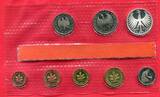 Bundesrepublik Deutschland 8,68 DM, Kursmünzensatz 1971 D Mit Silberadler und 2 DM Max Planck Spiegelglanz /in Original Noppenfolie,