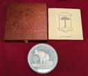Guinea Equatorial 15000 Francs Silbermünze - 1 Kilogramm Silver 1992 Endangered Wildlife - 1 Kilo Silber - Elefant - Elephant Polierte Platte mit Box und Zertifikat