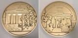 Frankreich Bronzemedaille mit Aufsteller 2015 Deutsche Wiedervereinigung - Brandenburger Tor Prägefrisch mit Etui