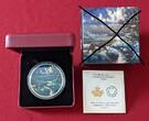Kanada 30 Dollar Farbmünze - 2 oz Fine Silver Coin 2017 Animals in the Moonlight - Cougar - Puma - Münze leuchtet im Dunkeln Polierte Platte mit Etui & Zert., ohne Umkarton