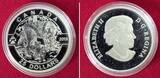 25 Dollars Silbermünze - 1 oz Proof Silver Coin 2018 Wolf - aus der Serie O, Kanada Polierte Platte mit Zertifikat & Box, ohne Umkarton