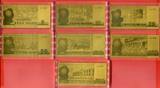 Deutschland 7 x 0,5 Gramm Goldnoten DDR Banknoten - Noble Notes - 3,5 Gramm 999 Gold Polierte Platte mit MDM Folder & 3 Zertifikaten