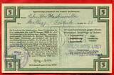 Deutschland Germany 1933 - 1945 5 Mark Reichsmark 1940 Wertschein Kriegswinterhilfswerk Ser. A Kassenfrisch Ausgefüllt