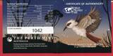 Australien 1 Dollar Silbermünze Kookaburra - World Money Fair 2018 (1 oz, coloriert) Stempelglanz in Kapsel, Zertifikat, Box & Karton; OVP