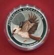 Australien 1 Dollar Silbermünze Kookaburra - World Money Fair 2018 (1 oz, coloriert) Stempelglanz in Kapsel, Zertifikat, Box & Karton; OVP