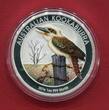 Australien 1 Dollar Silbermünze Kookaburra - World Money Fair 2016 (1 oz, coloriert) WMF Stempelglanz in Kapsel, Zertifikat, Box & Karton; OVP