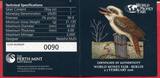 Australien 1 Dollar Silbermünze Kookaburra - World Money Fair 2016 (1 oz, coloriert) WMF Stempelglanz in Kapsel, Zertifikat, Box & Karton; OVP