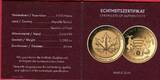Tschad 5000 Francs CFA 1/200 Unze 2024 Buillion Coins of the World - Maple Leaf Prägefrisch in Hartplastik & Zertifikat