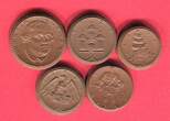 Weimarer Republik 5,50 Mark Lot von 5 Münzen 1921 Porzellanmünzen-Lot Eisenach, Sachsen, Freiberg + Lippstadt siehe Bild, Lot