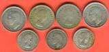 Australien Three Pence & 6 Pence 1942-1962 George VI & Elizabeth Lot von 7 Münzen - Känguruh & Emu im Durchschnitt ss